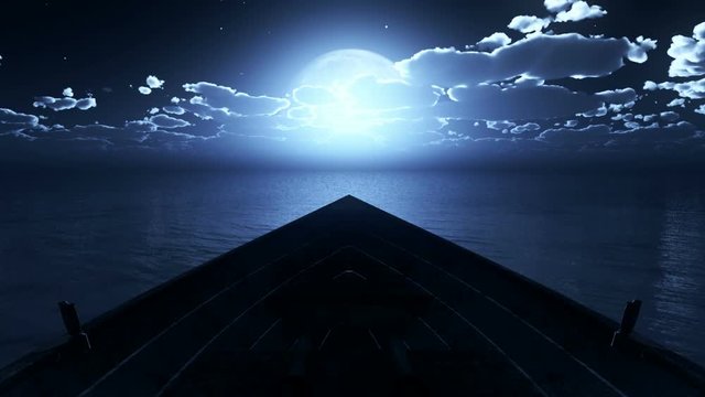 litle boat full moon