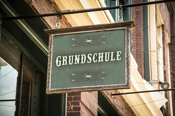 Obraz premium Schild 320 - Grundschule