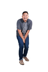 Fototapeta premium Young Man Laughing Hard