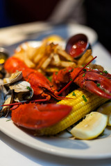 a high class  Lobster meal