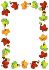 Autumn background with paper art design vector and illustration