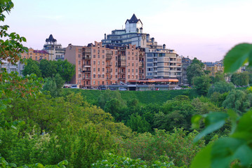 modern residential complex in the city next to the beautiful nature