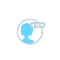 Customer review, feedback and rating, survey vector icon