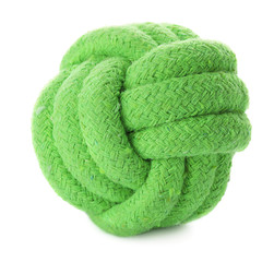 Soft ball for dog on white background. Pet toy