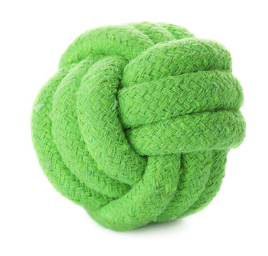 Soft Ball For Dog On White Background. Pet Toy