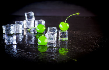 abstraction of ice for a cocktail