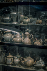 Old vintage teapots