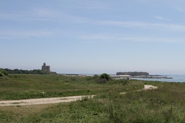 Fototapeta premium L'île de Tatihou et les fortifications de Vauban dans le cotentin,Manche,Normandie,