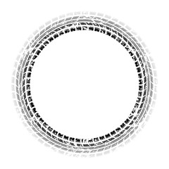 Circle grunge gradient tire track