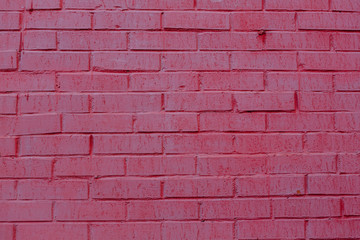 Pink background of brick wall texture