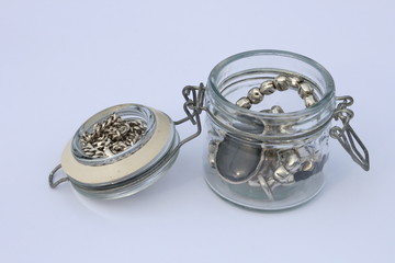 Silberschmuck im Weckglas