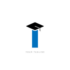I Initial Logo Education design Concept or Template.