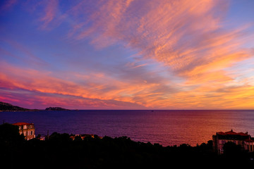 coucher de soleil sur MArseille