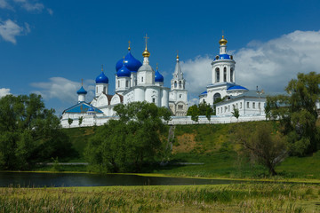 Fototapeta na wymiar Bogolyubovo village, Suzdal district, Vladimir region, Russia. Architectural ensemble of Bogolyubsky monastery.