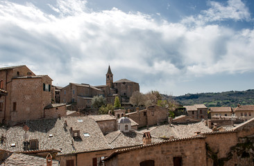 Fototapeta na wymiar Blick über die Dächer der Altstadt von Orvieto, Umbrien, Umbria, Italien, Italia