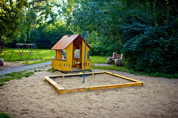 Fototapeta na wymiar children's Playground with sandpit