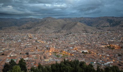 Fototapeta na wymiar Cuzco by night