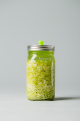 Fermented Sauerkraut in Jar