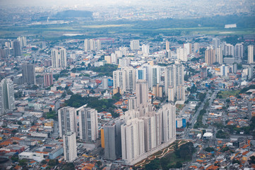 Fototapeta na wymiar Aerial view of San Pablo city