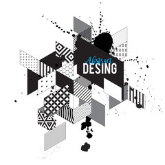ABSTRACT MODERN TEMPLATE BACKGROUND. GEOMETRIC ELEMENT. DIVERSE PATTERN