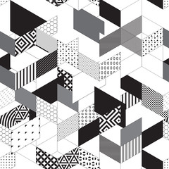 GEOMETRIC SEAMLESS PATTERN. ABSTRACT BACKGROUND.