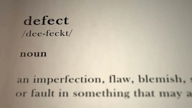 Defect Definition