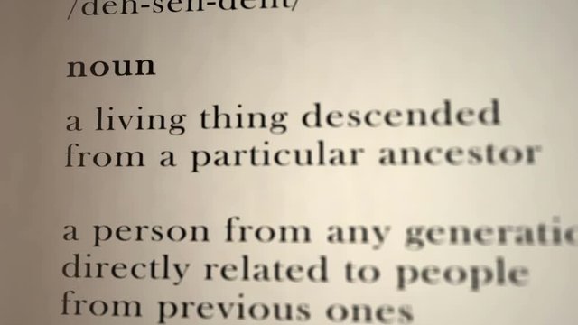 Descendant Definition