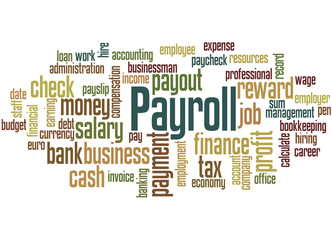 Payroll word cloud concept 4