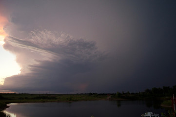 Storm Clouds With a Sunset