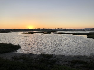 Sunset at Ria Formosa, Faro, Portugal 