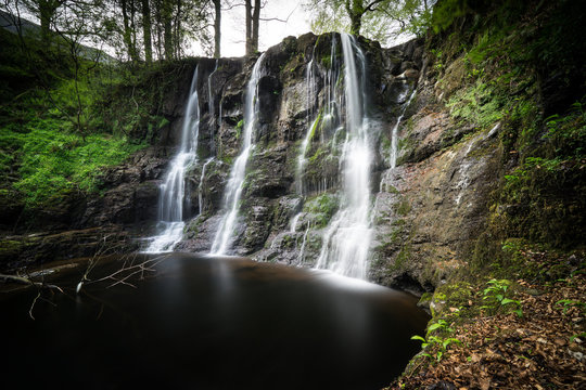 Ess-na-crub Waterfall. Glenariff, Northern Ireland.