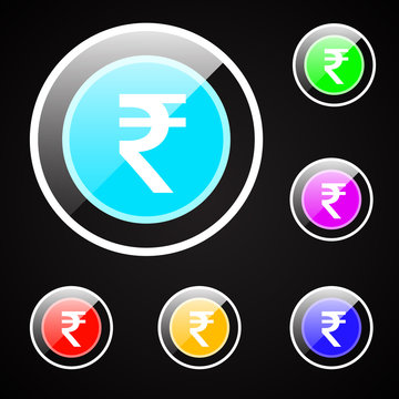 india rupee icon set