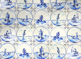 Typical blue delft tiles