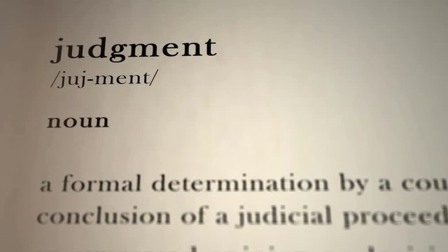 Judgment Definition