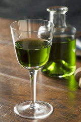 Alcoholic Green Absinth Apertif