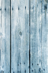 Fototapeta premium Light blue wooden background. Planks background.