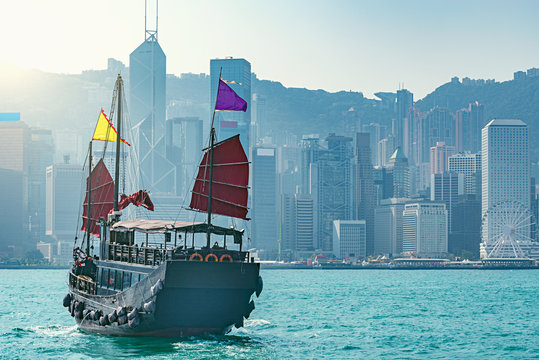 View of Hong Kong harbour.