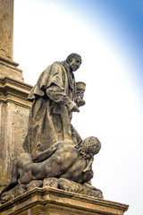 Detail of Plague Column of Virgin Mary. Prague