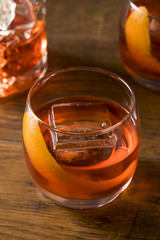 Alcoholic Red Negroni Cocktail