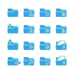 Simple Set of Folders Related Vector Line Icons. Contains such Icons as Repository, Sync, Network Folder and more.