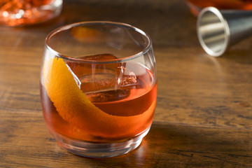 Alcoholic Red Negroni Cocktail