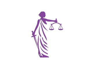 Lady justice logo vector