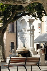 Naklejka premium Ville de Cassis, fontaine Baragnon, département des Bouches-du-Rhône, Provence, France