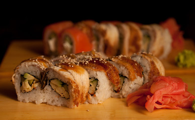  sushi in japanese restaraunt 