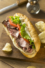 Homemade Roast Beef Deli Sandwich