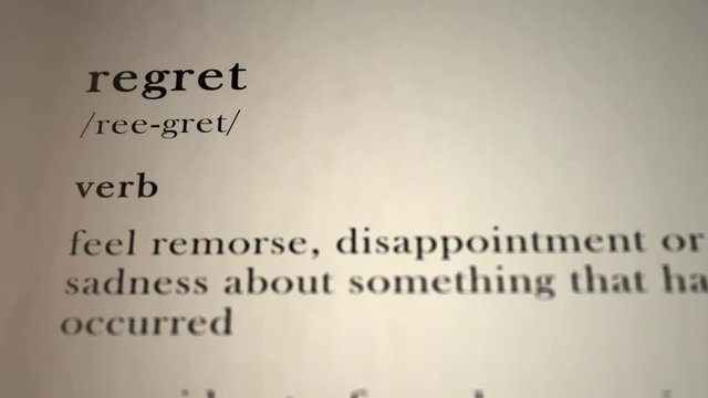 Regret Definition