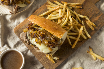 Homemade Beef French Dip Sandwich
