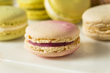 Obraz na płótnie Canvas Colorful Homemade Sweet French Macarons