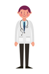 doctor professional with stethoscope in coat