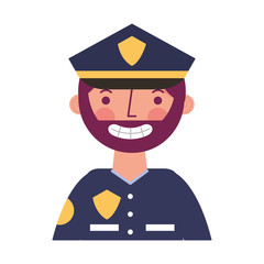 police man in uniform character